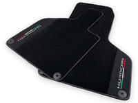 Black Carpet Floor Mats for Lamborghini Huracan with Alcantara Leather - AutoWin
