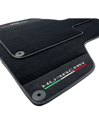 Black Carpet Floor Mats for Lamborghini Huracan with Alcantara Leather - AutoWin