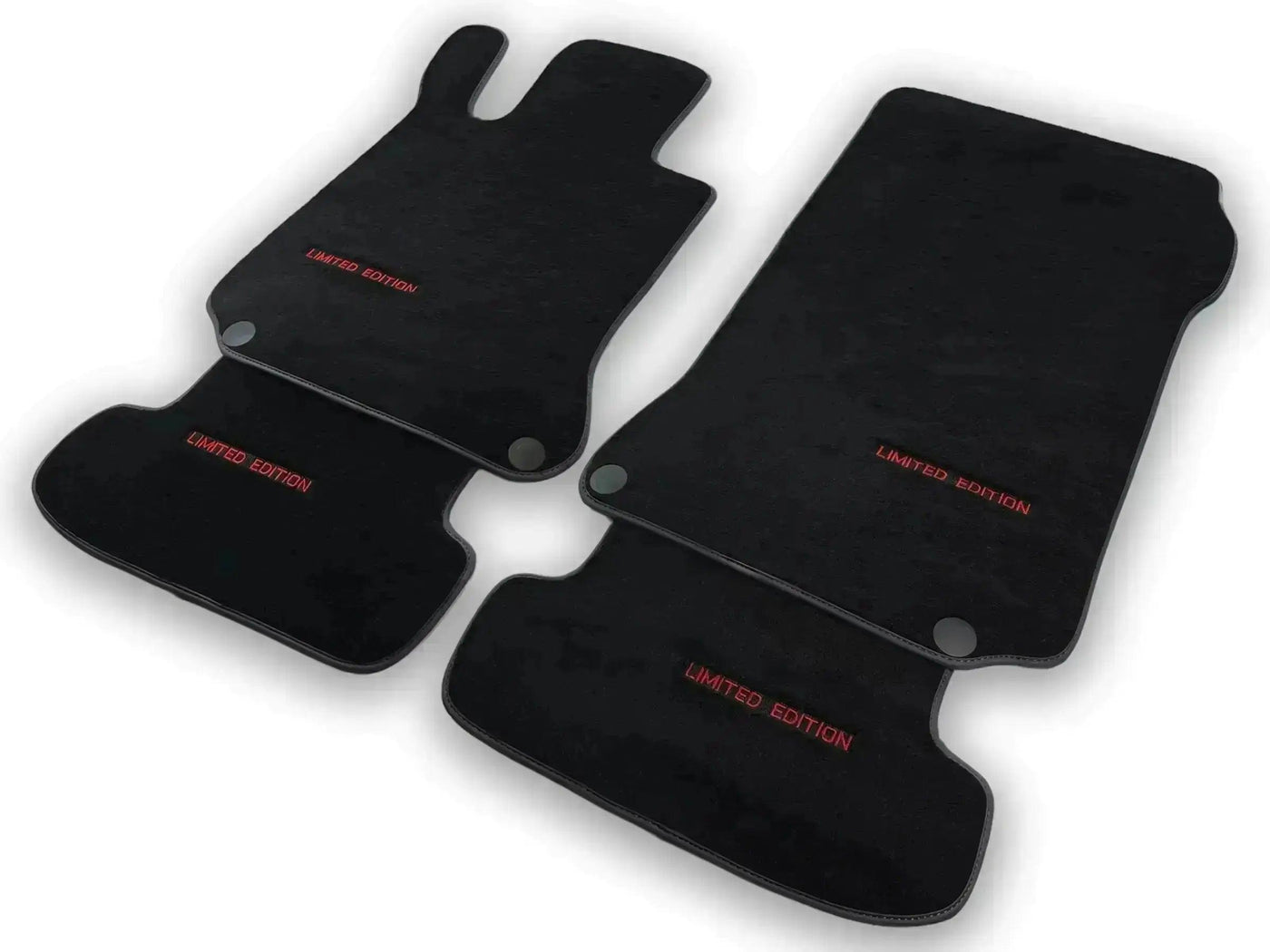 Black Floor Mats For Mercedes Benz GLK-Class X204 (2008-2012) | Fighter Jet Edition - AutoWin