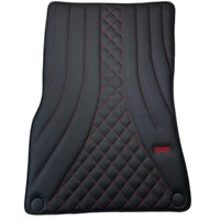 Black Leather Floor Mats For Mercedes Benz EQA-Class H243 (2021-2023) | ER56 Design - AutoWin