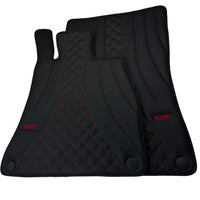 Black Leather Floor Mats For Mercedes Benz S-Class A217 Convertible (2014-2023) | ER56 Design - AutoWin