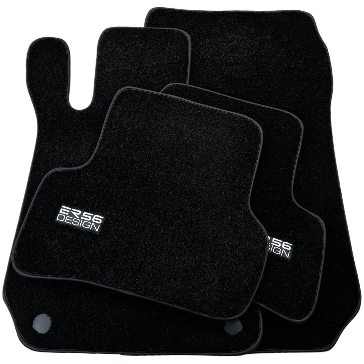 Black Luxury Floor Mats For Mercedes Benz C-Class S204 Estate (2007-2014) | ER56 Design - AutoWin