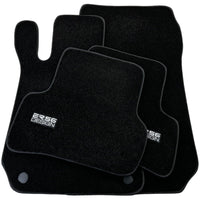 Black Luxury Floor Mats For Mercedes Benz CLK-Class C208 Coupe (1997-2002) | ER56 Design - AutoWin