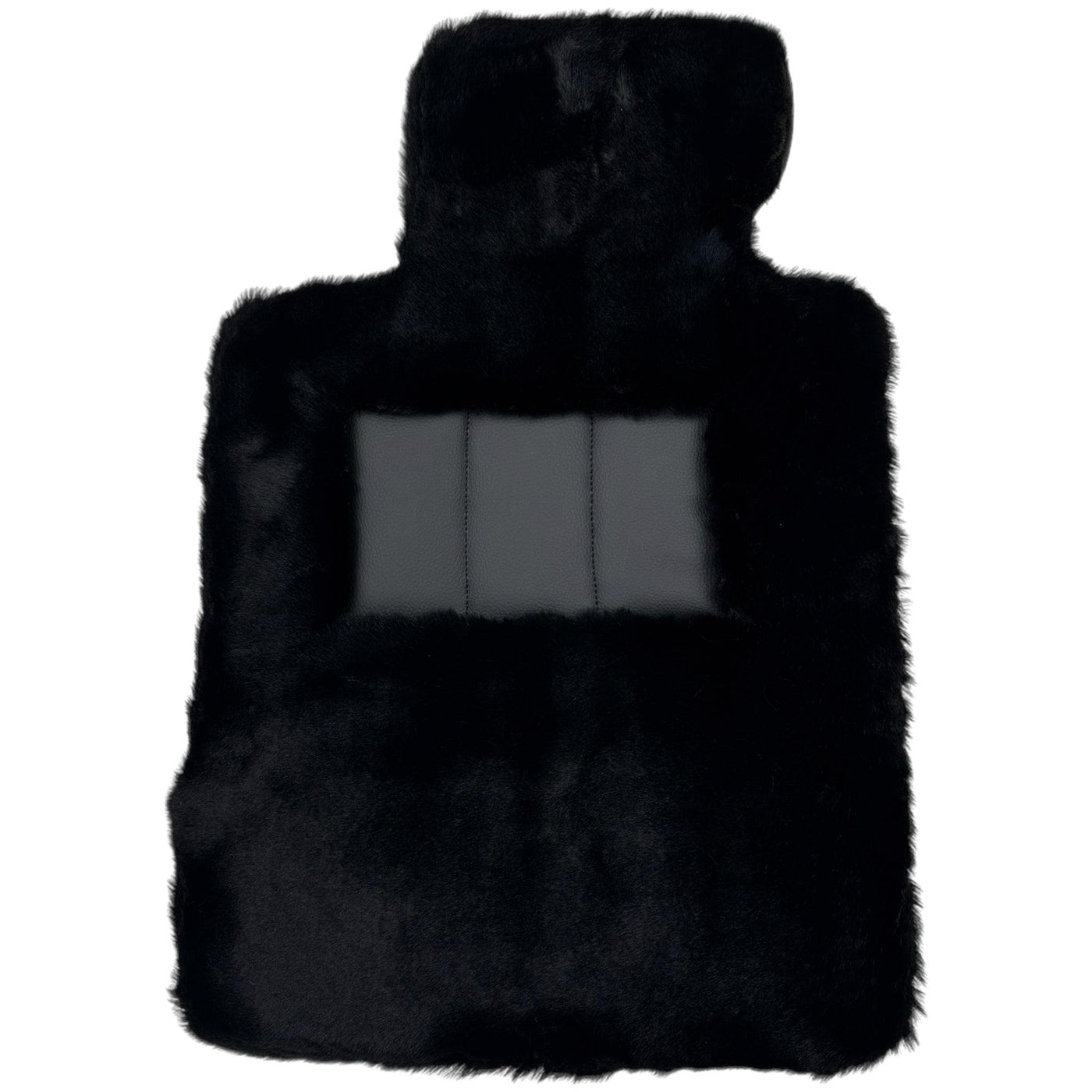 Black Sheepskin Floor Mats For BMW 7 Series E32 No Steps Edition - AutoWin