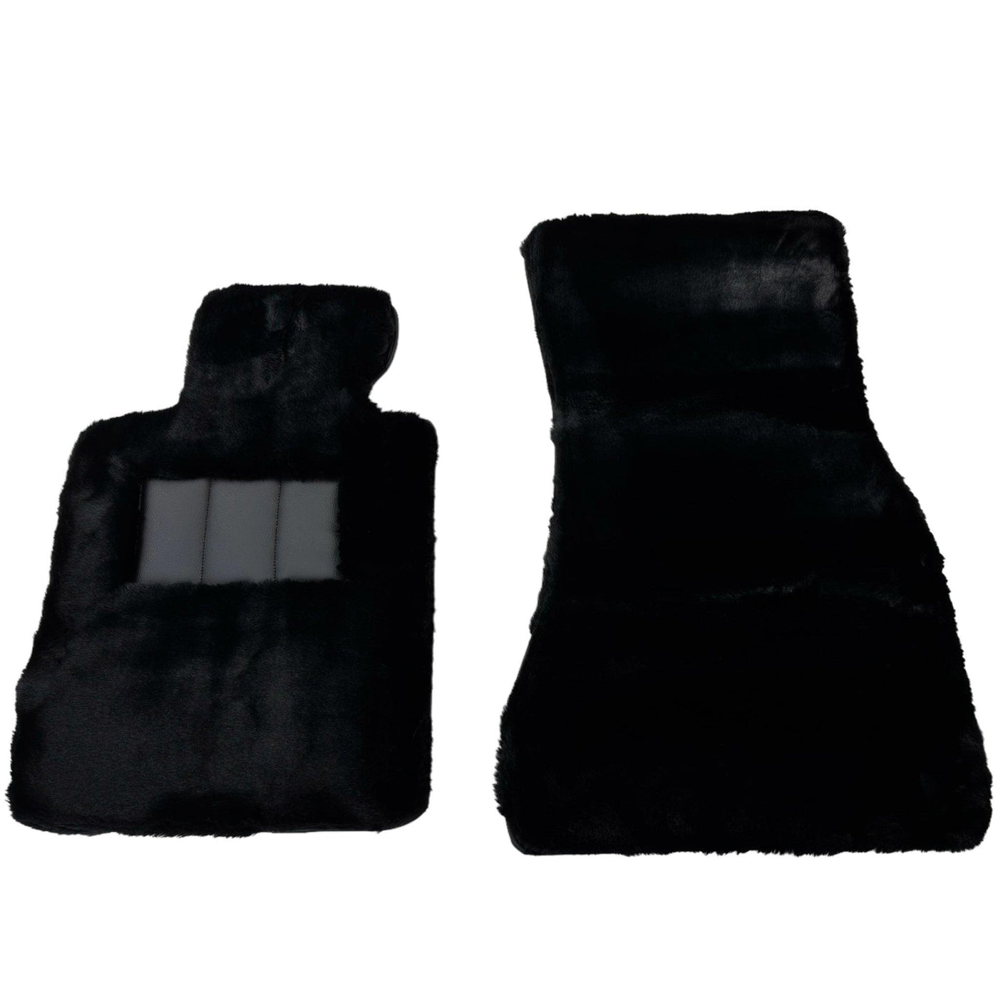 Black Sheepskin Floor Mats For BMW M3 E93 No Steps Edition - AutoWin