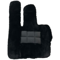 Black Sheepskin Floor Mats For Mercedes Benz C-Class S205 Wagon Facelift (2018-2023) Hybrid | ER56 Design - AutoWin