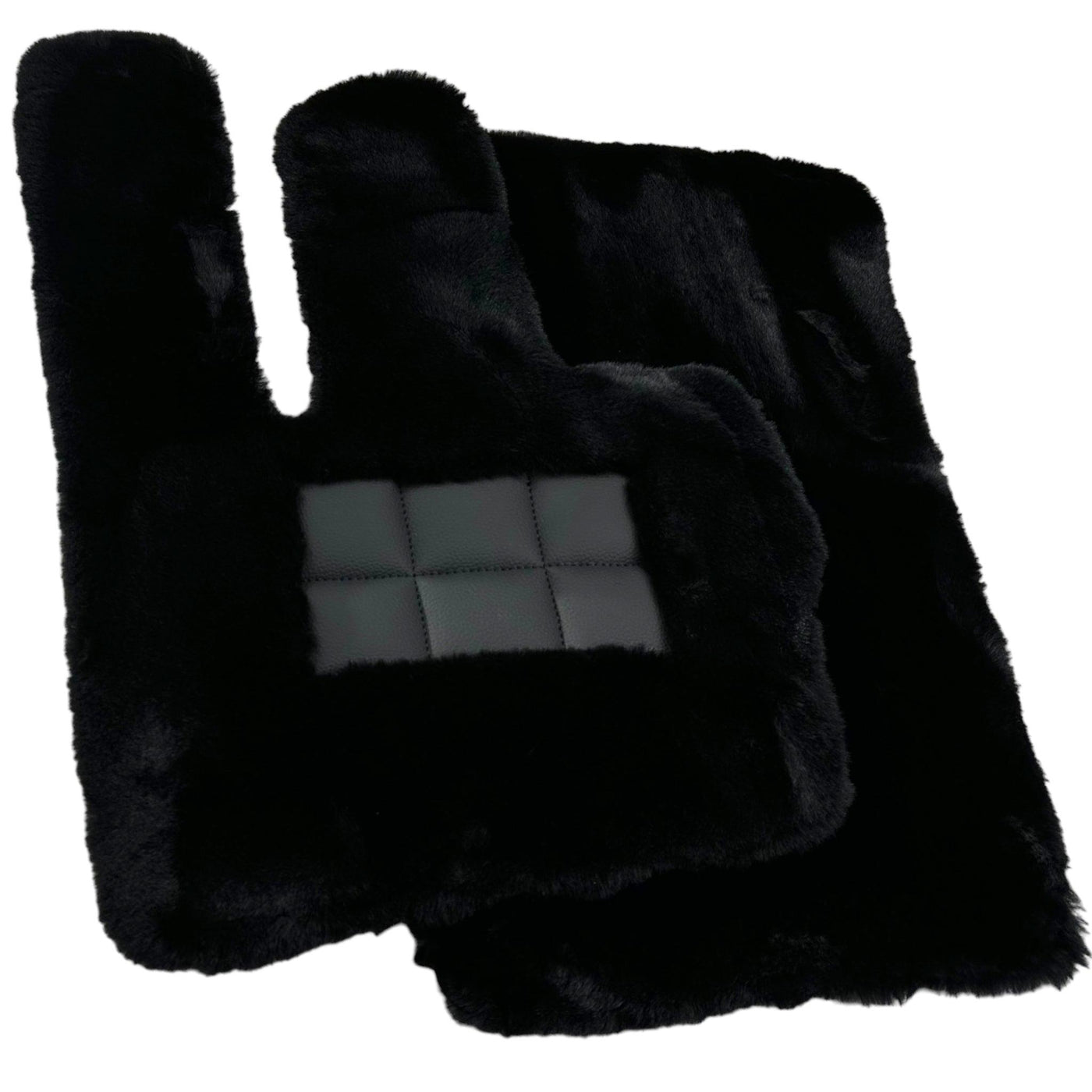 Black Sheepskin Floor Mats For Mercedes Benz E-Class W211 Sedan (2002-2009) | ER56 Design - AutoWin
