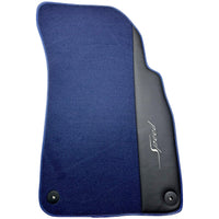 Blue Floor Mats For Bentley Mulsanne (2010-2020) with Leather - AutoWin