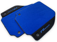 Blue Floor Mats For Ferrari F8 Spider 2019-2022 With Alcantara - AutoWin