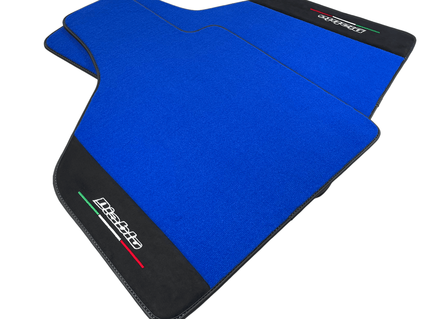 Blue Floor Mats for Lamborghini Diablo 1990-2001 With Alcantara Leather - AutoWin