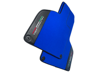 Blue Floor Mats for Lamborghini Huracan With Carbon Fiber Leather - AutoWin