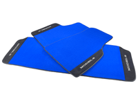 Blue Floor Mats For Tesla Model S With Alcantara Leather - AutoWin