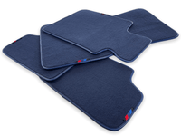 Dark Blue Floor Mats For BMW 5 Series F10 With M Package - AutoWin