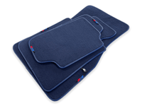 Dark Blue Floor Mats For BMW 7 Series G11 With M Package - AutoWin