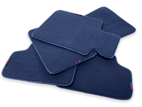 Dark Blue Floor Mats For BMW X4 Series G02 With M Package - AutoWin