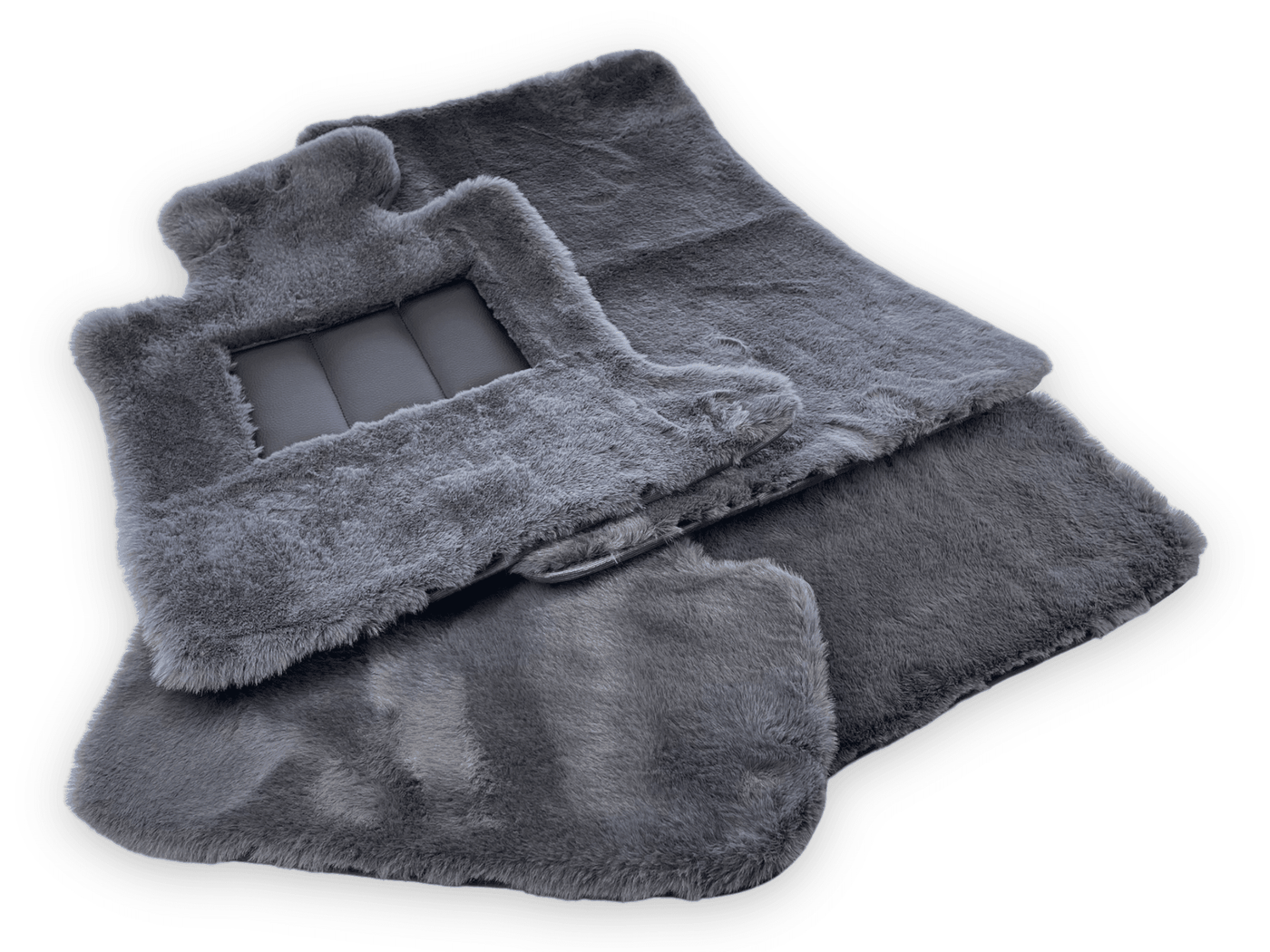 Dark Gray Sheepskin Floor Mats For Rolls Royce Ghost Series I (2010–2020) Er56 Design Brand - AutoWin