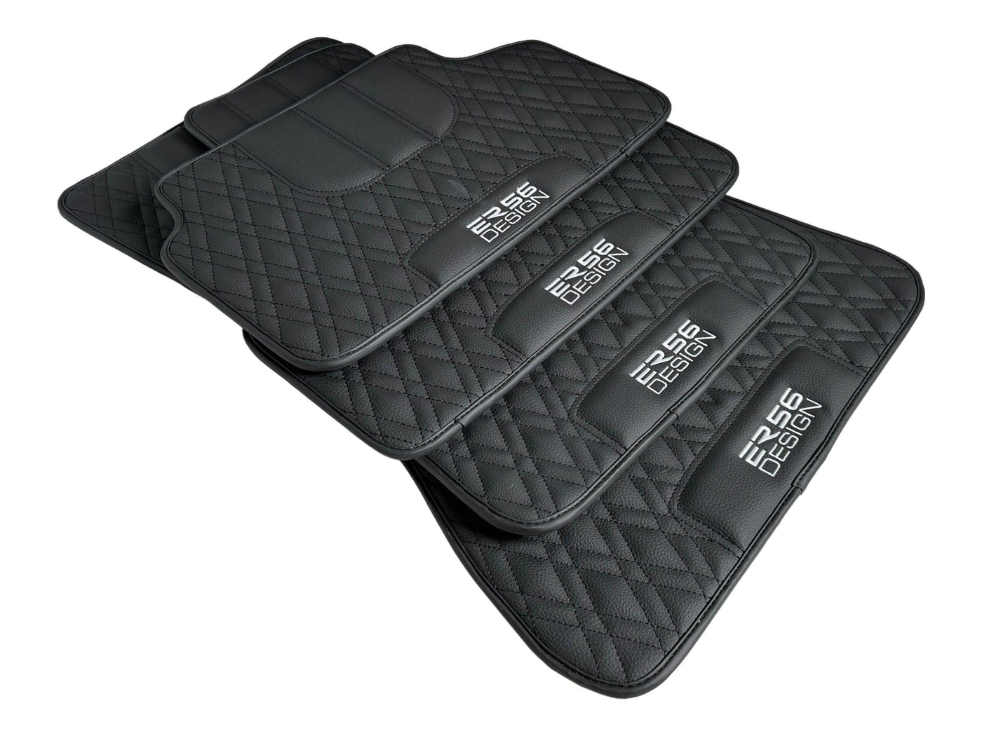 Floor Mats For BMW 5 Series E61 Wagon Black Leather Er56 Design - AutoWin