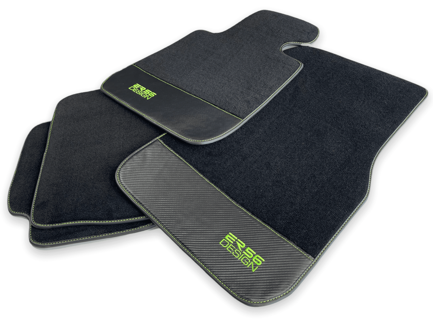 Floor Mats For BMW 6 Series E64 Convertible Carbon Leather Er56 Design - AutoWin