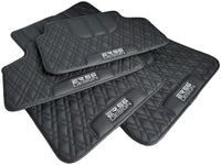 Floor Mats For BMW 7 Series E32 Black Leather Er56 Design - AutoWin
