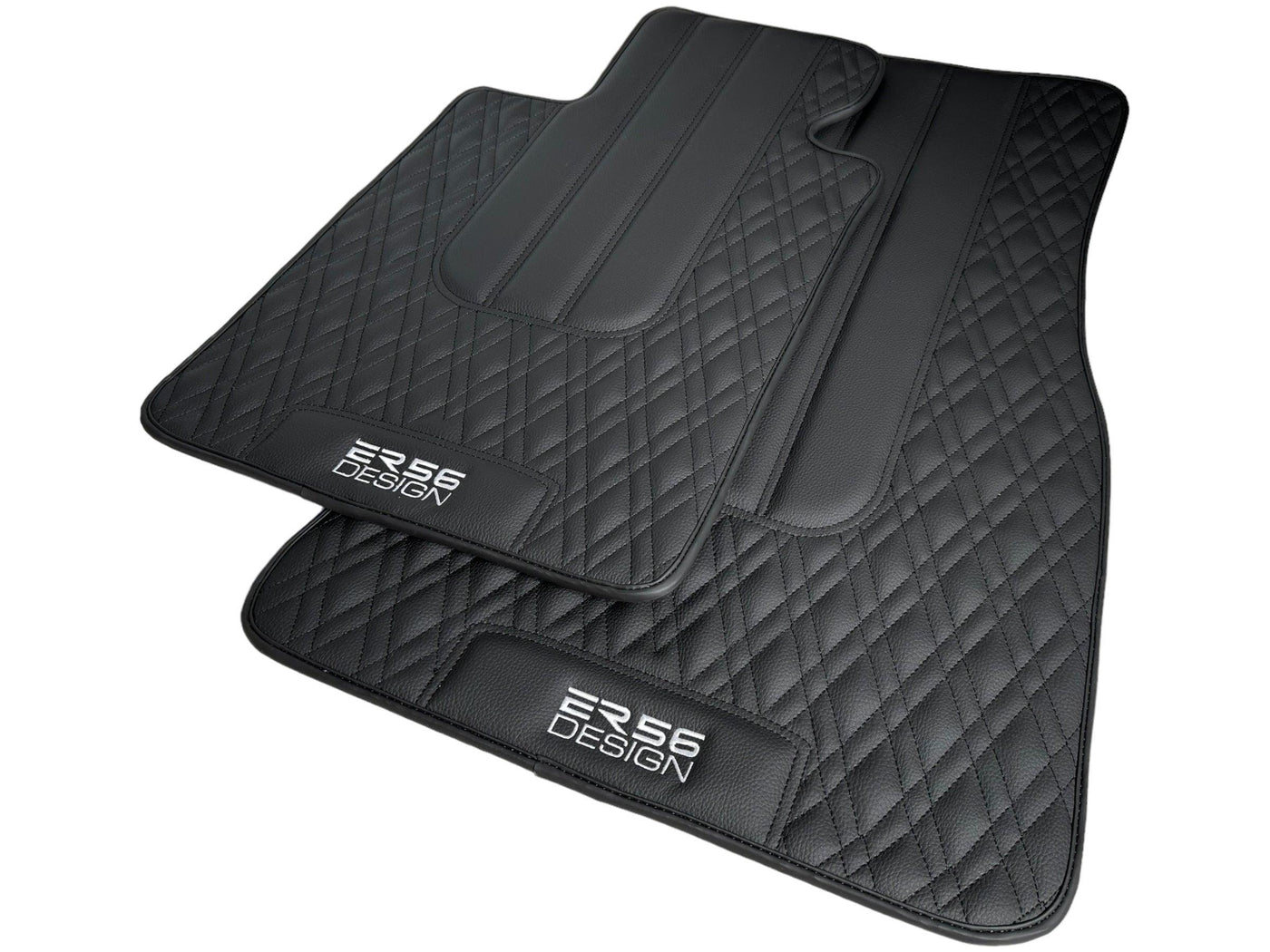 Floor Mats For BMW M2 G87 Black Leather Er56 Design - AutoWin