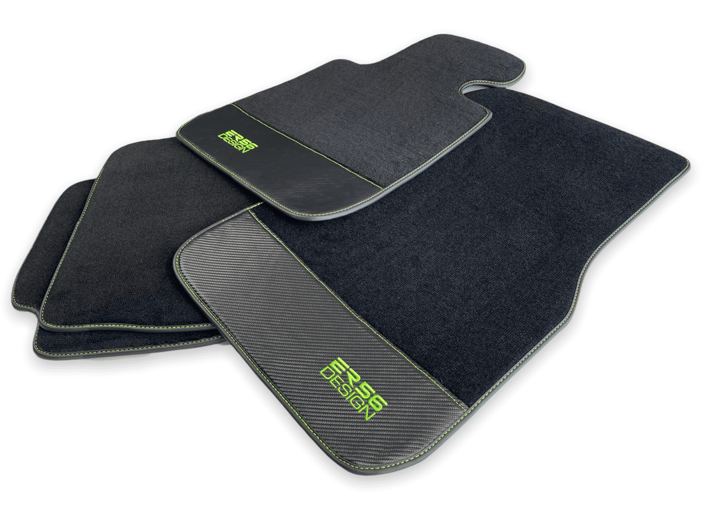 Floor Mats For BMW M6 E63 Coupe Carbon Leather Er56 Design - AutoWin