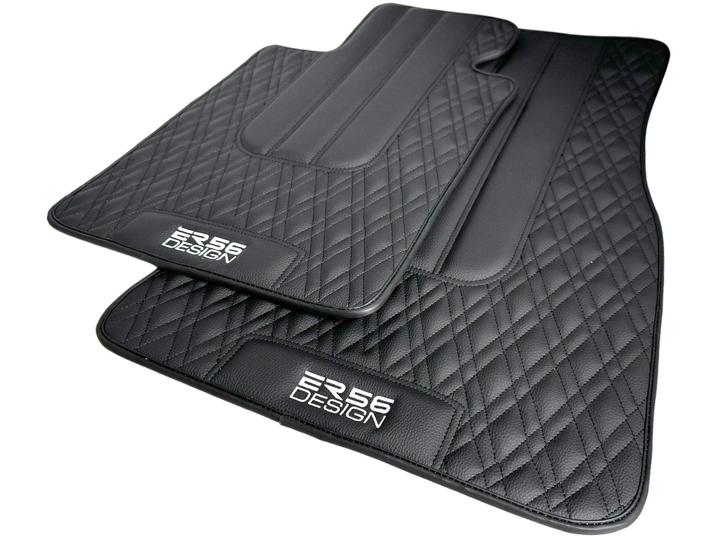 Floor Mats For BMW X2 Series F39 Black Leather Er56 Design - AutoWin