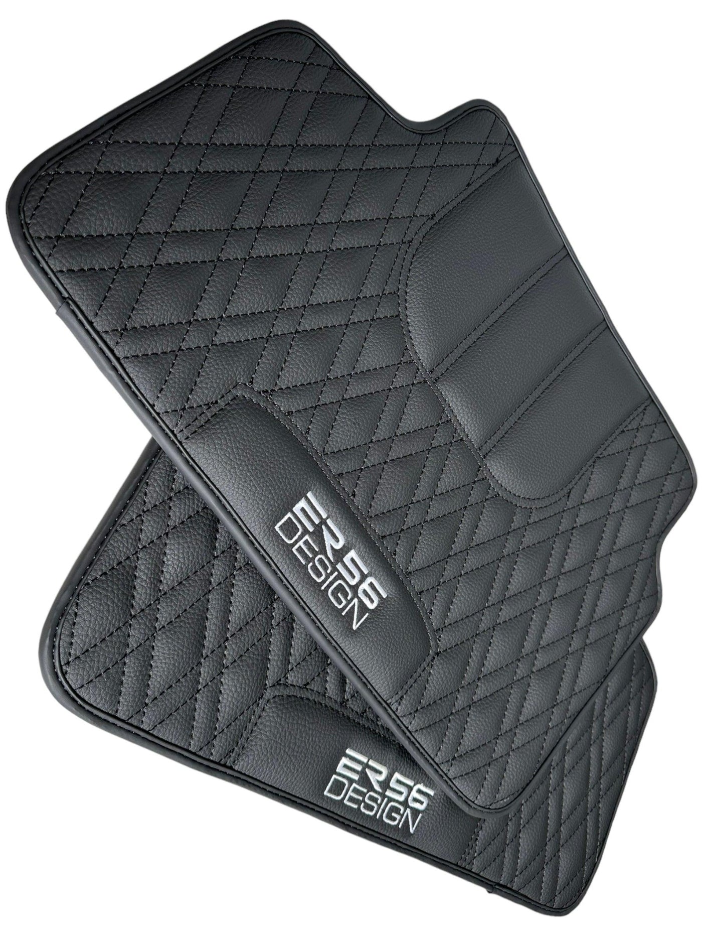 Floor Mats For BMW X2 Series F39 Black Leather Er56 Design - AutoWin