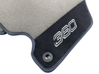 Floor Mats For Ferrari 360 Modena 1999-2005 Gray With Alcantara Leather - AutoWin