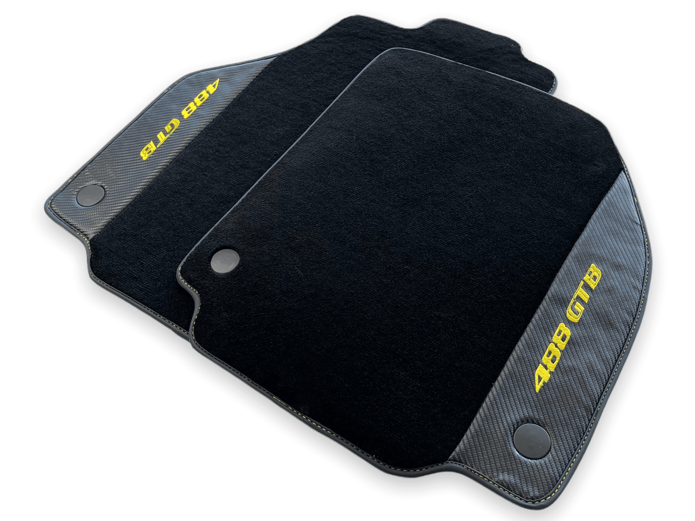 Floor Mats For Ferrari 488 GTB 2015-2022 Carpet With Carbon Fiber - AutoWin