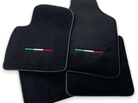Italian Edition Black Floor Mats for Fiat 500X (2018-2024) Convertible - AutoWin