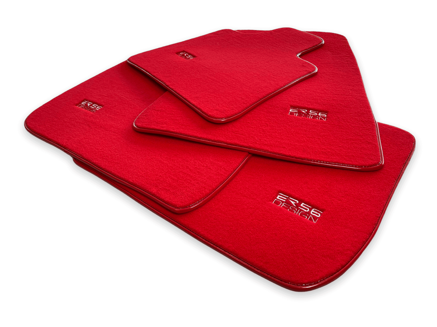 Floor Mats For Rolls Royce Phantom VIII (2017-2024) Red ER56 Design - AutoWin