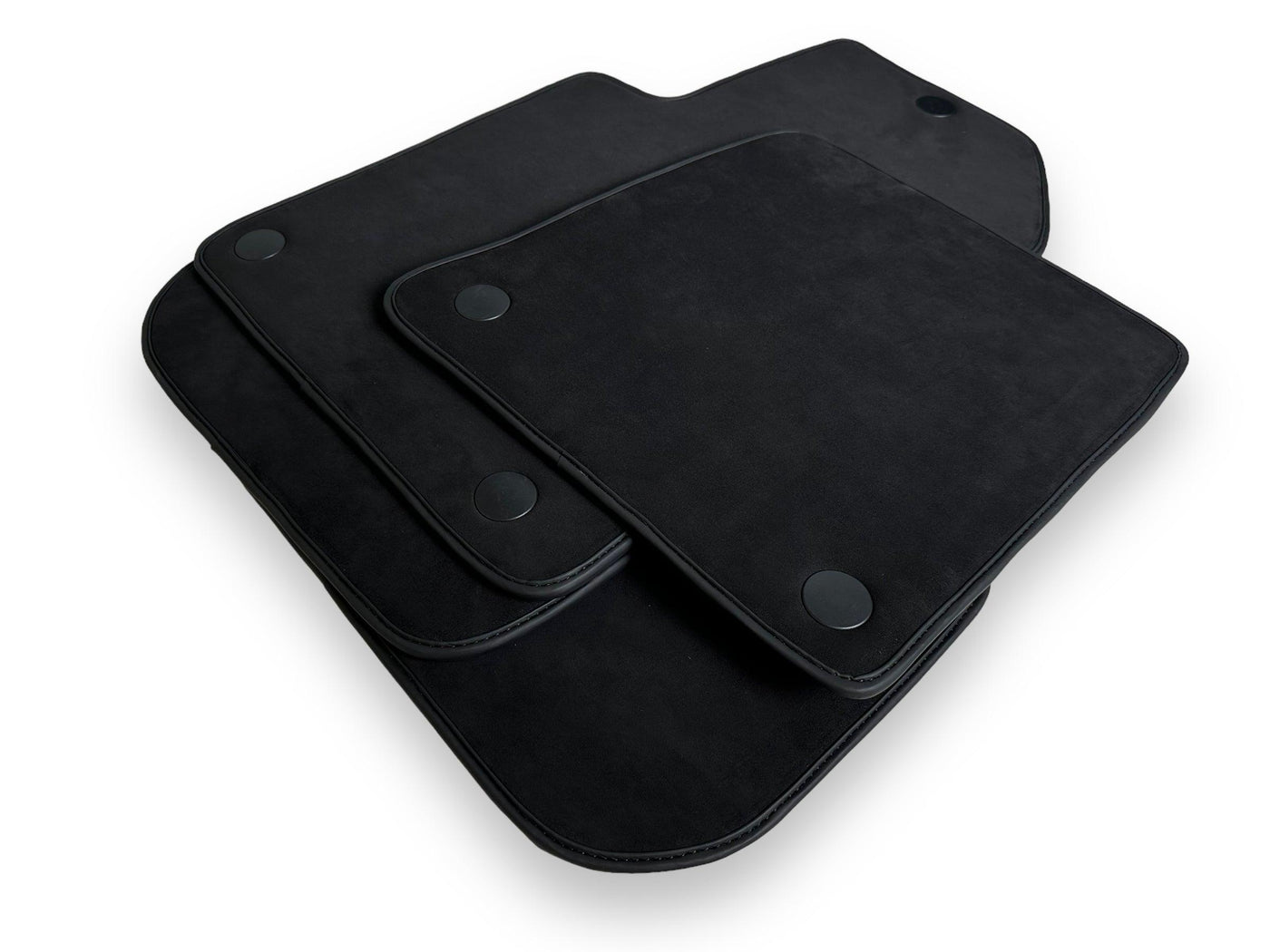 Genuine Alcantara Floor Mats for Ferrari 599 Coupe 2006-2012 Black ER56 Design - AutoWin