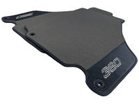 Gray Floor Mats For Ferrari 360 Modena 1999-2005 With Carbon Fiber Leather - AutoWin