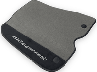 Gray Floor Mats For Ferrari 812 Superfast With Alcantara Leather - AutoWin