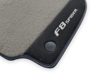 Gray Floor Mats For Ferrari F8 Spider 2019-2022 With Alcantara Leather - AutoWin