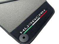Gray Floor Mats for Lamborghini Huracan With Alcantara Leather - AutoWin