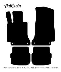 Gray Floor Mats For Mercedes Benz C-Class A205 Convertible (2016-2018) | Limited Edition - AutoWin