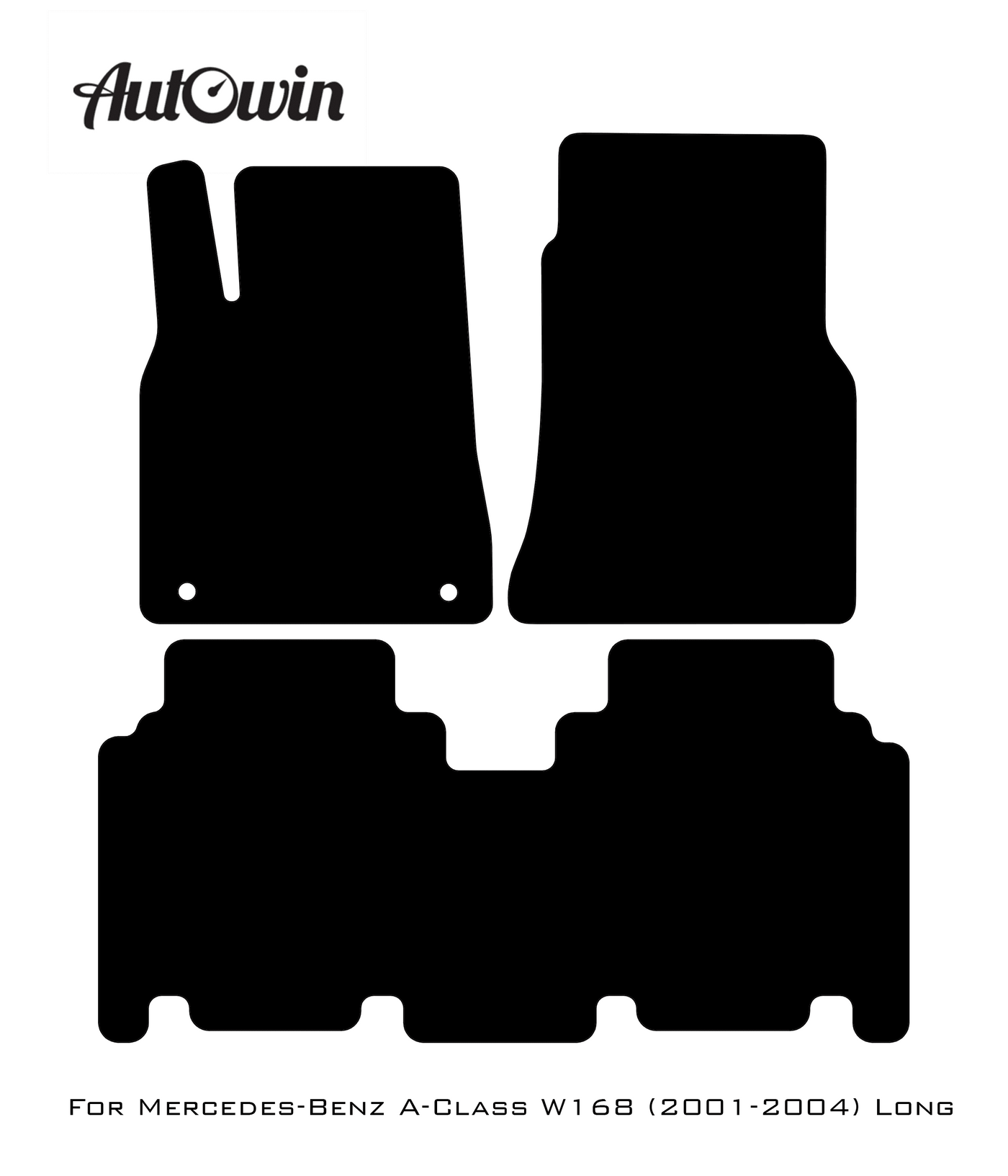 Gray Luxury Floor Mats For Mercedes Benz A-Class W168 (2001-2004) | ER56 Design - AutoWin