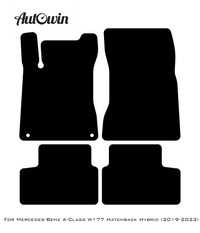 Gray Luxury Floor Mats For Mercedes Benz A-Class W177 Hatchback Hybrid (2019-2023) | ER56 Design - AutoWin