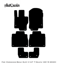 Gray Luxury Floor Mats For Mercedes Benz GLS-Class X167 (2019-2023) | ER56 Design - AutoWin
