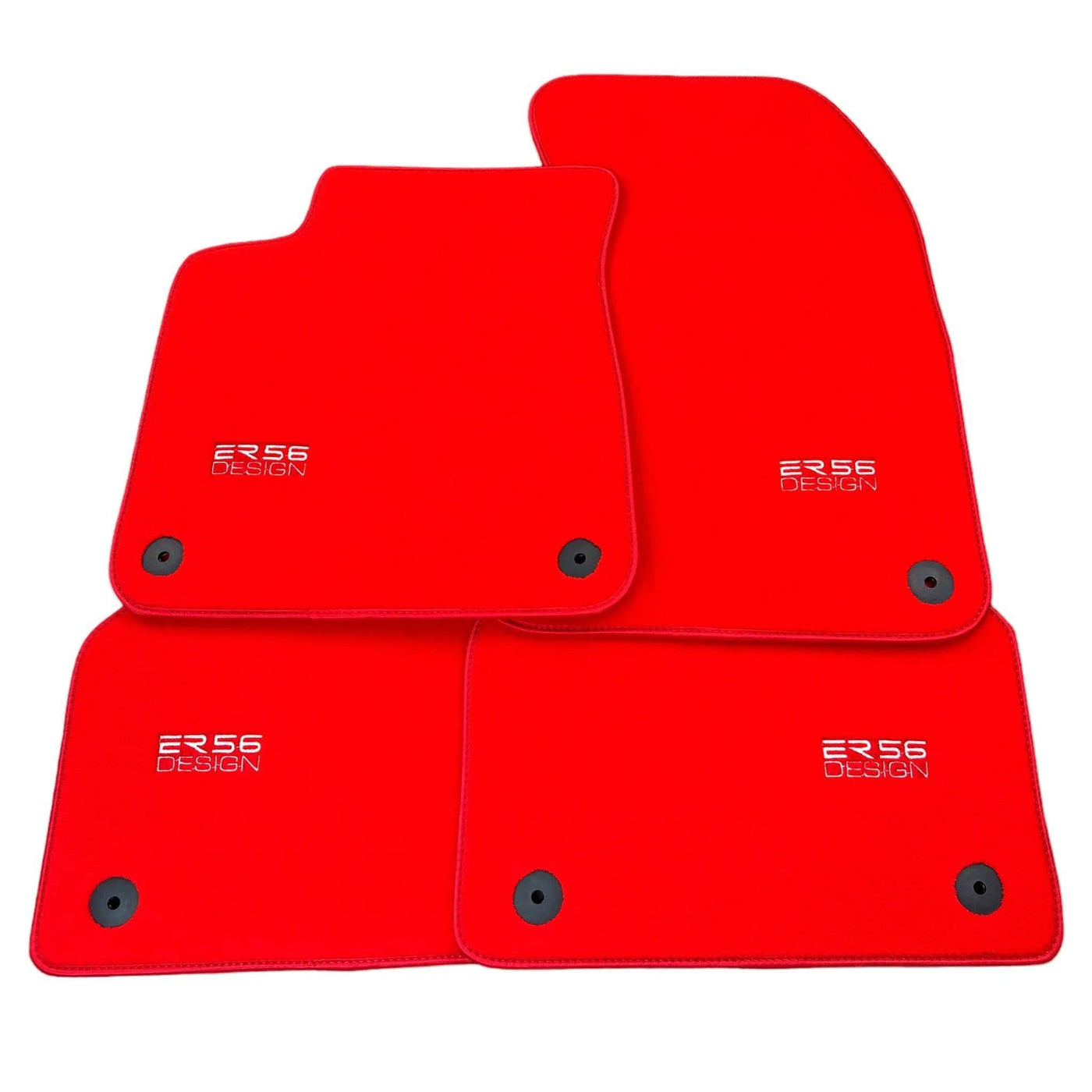 Red Floor Mats for Audi A3 - 5-door Sedan (2021 - 2024) | ER56 Design - AutoWin