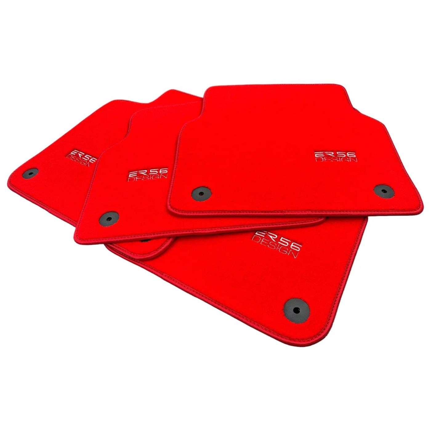 Red Floor Mats for Audi A3 - 5-door Sedan (2021 - 2024) | ER56 Design - AutoWin