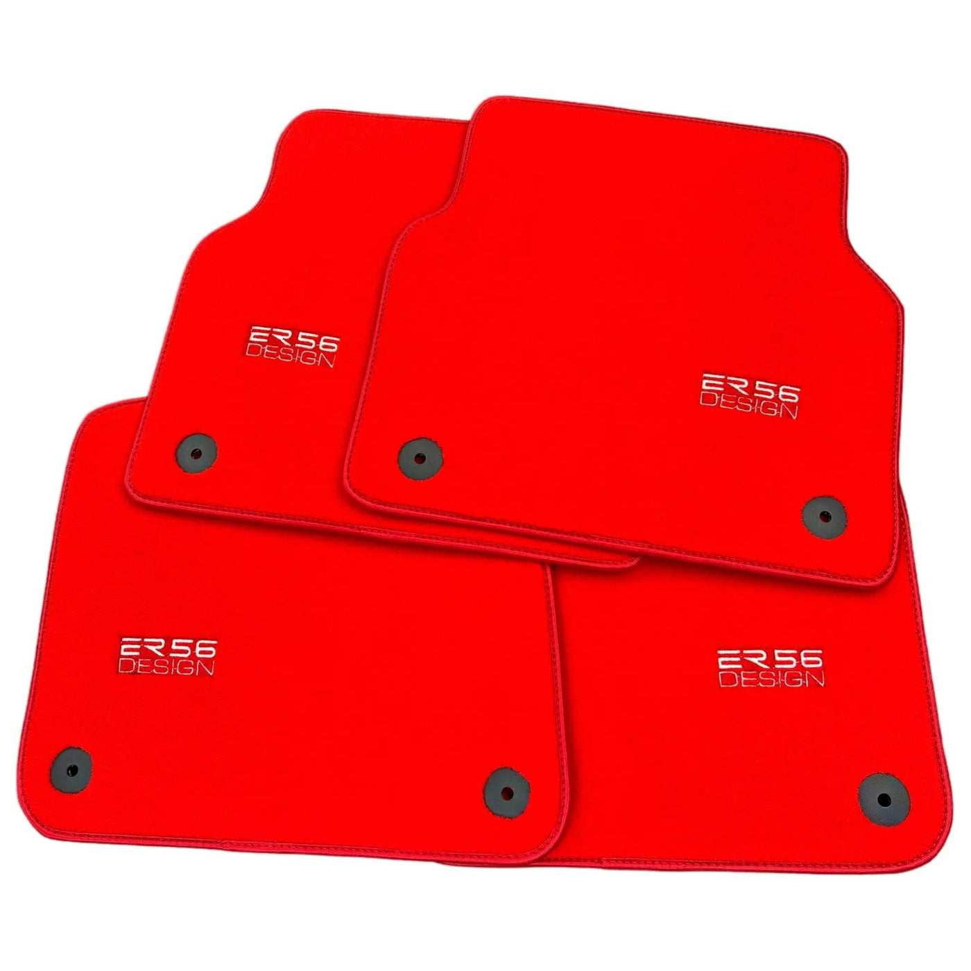 Red Floor Mats for Audi A3 - Convertible (2008-2013) | ER56 Design - AutoWin
