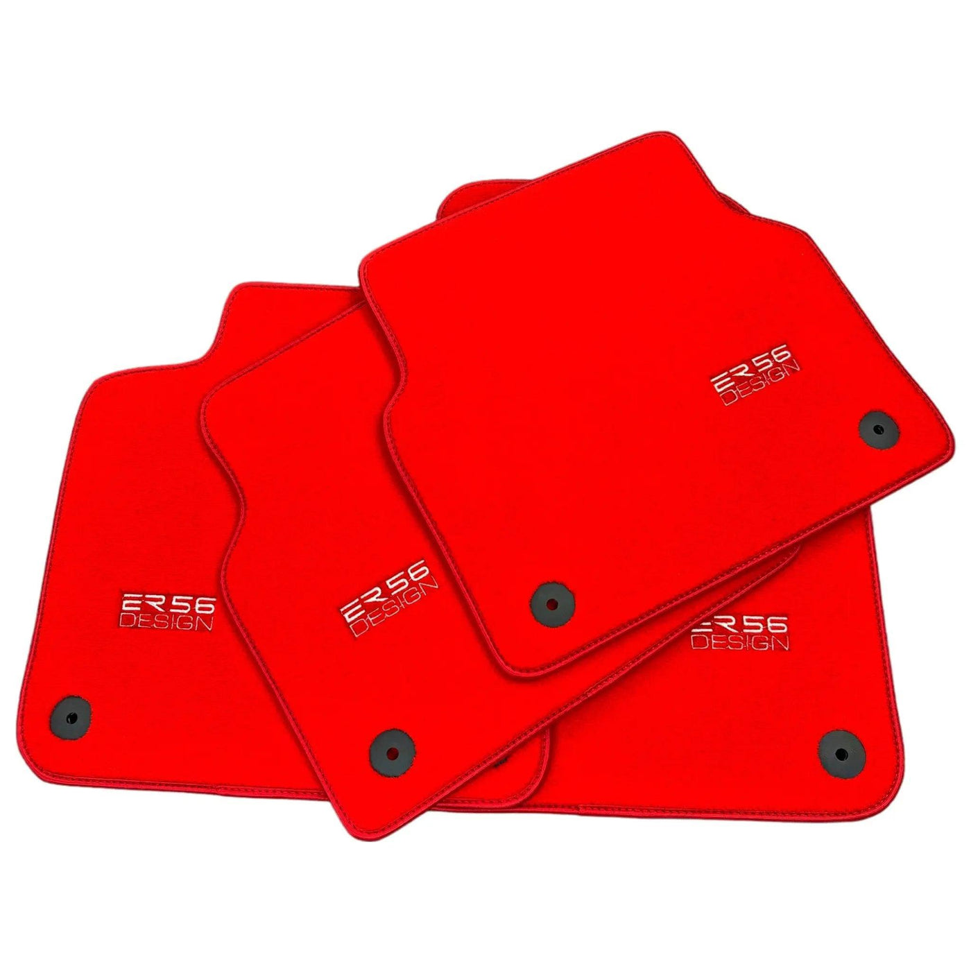 Red Floor Mats for Audi A4 - B8 Sedan (2008-2015) | ER56 Design - AutoWin