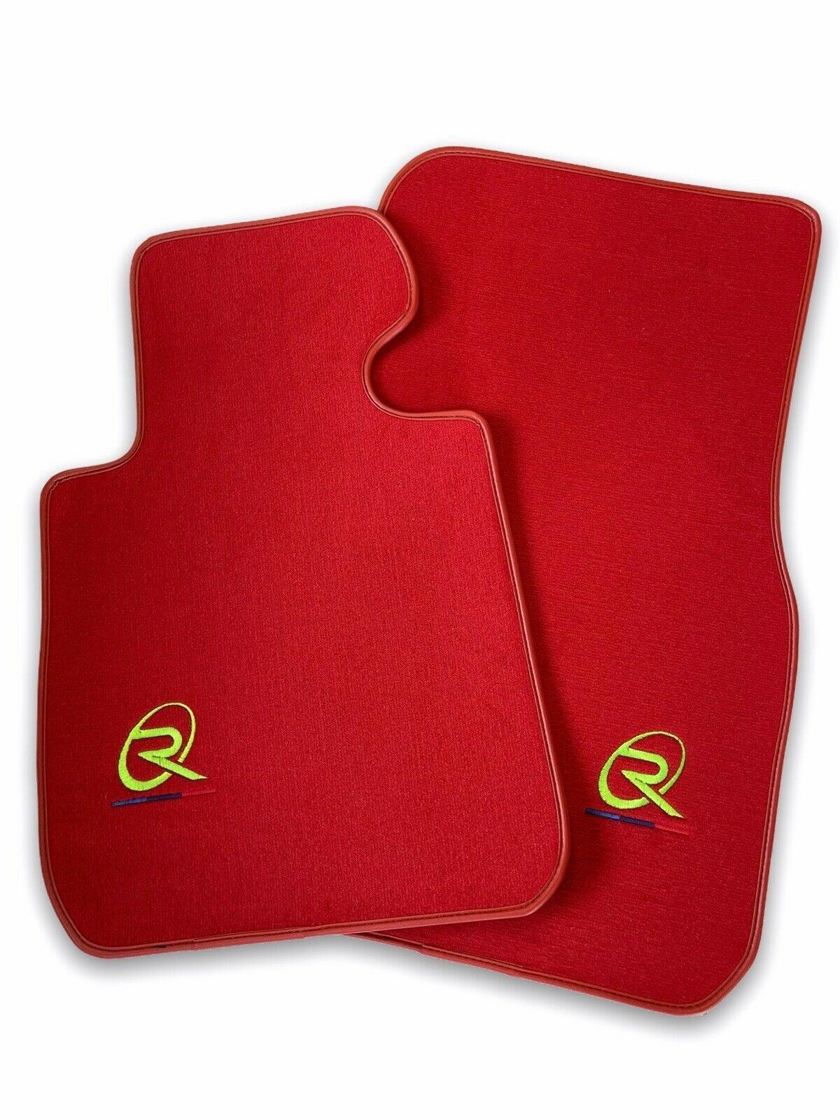 Red Floor Mats For BMW X5M F85 SUV ROVBUT Brand Tailored Set Perfect Fit Green SNIP Collection - AutoWin