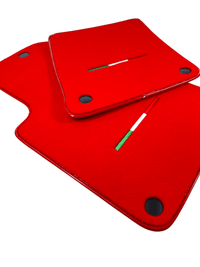 Red Floor Mats For Ferrari 599 Coupe 2006-2012 Italian Edition - AutoWin