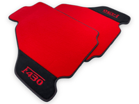 Red Floor Mats For Ferrari F430 2004-2009 With Alcantara Leather - AutoWin