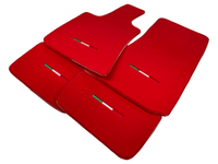 Red Floor Mats For Maserati Ghibli 2013-2022 Italy Edition - AutoWin
