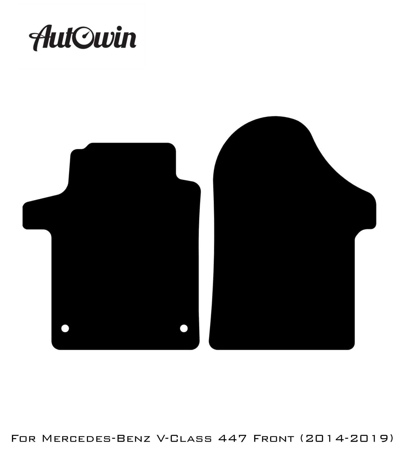 Red Floor Mats For Mercedes Benz V-Class 447 Front (2014-2019) | Limited Edition - AutoWin