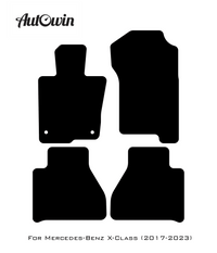 Red Floor Mats For Mercedes Benz X-Class W470 (2017-2023) | Limited Edition - AutoWin